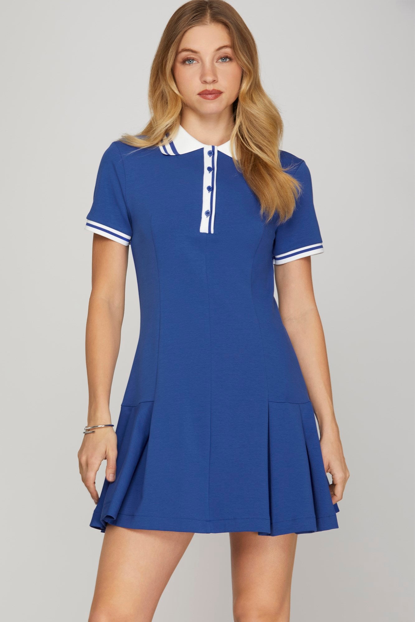 Blue and White Dress