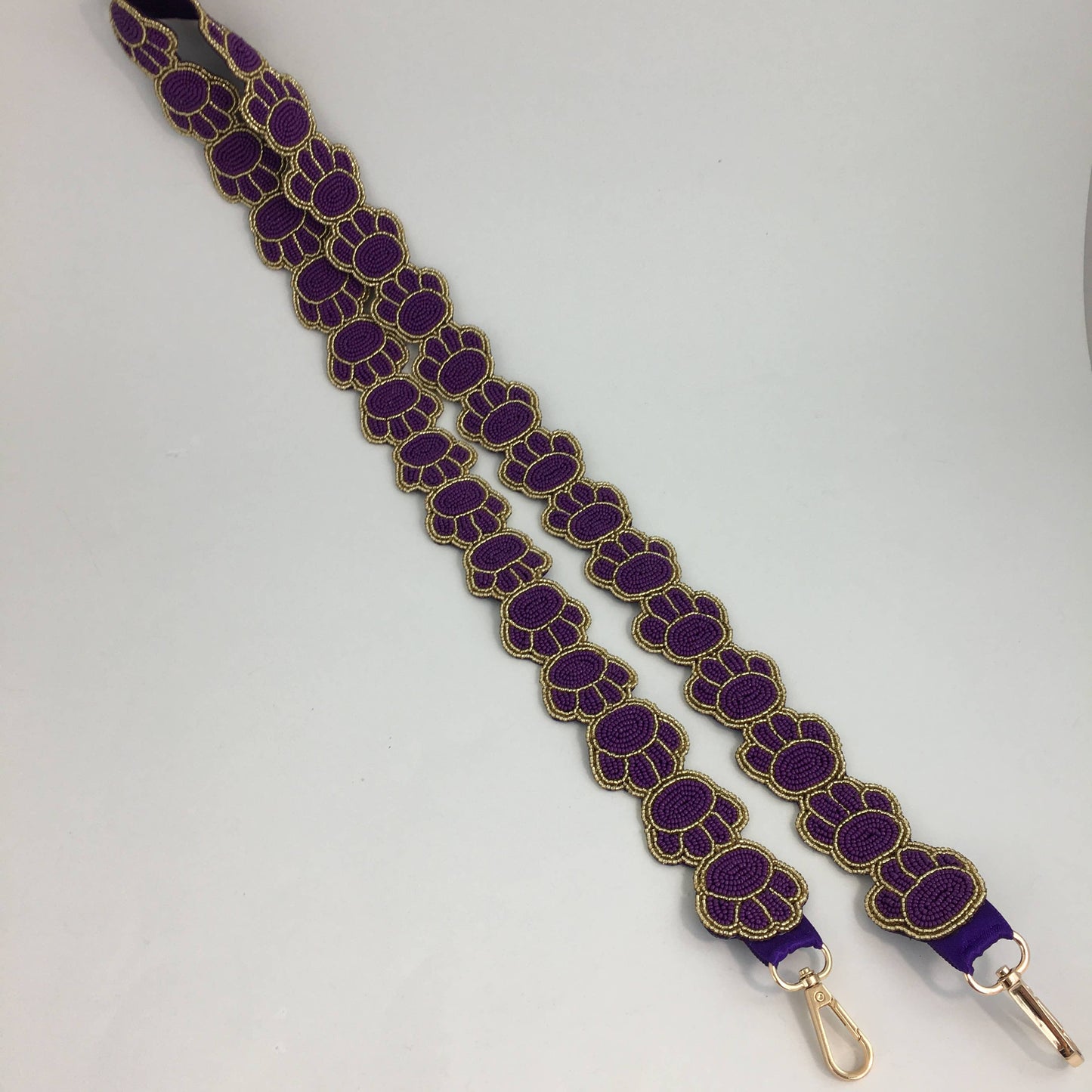 Beaded paw print purse strap PG