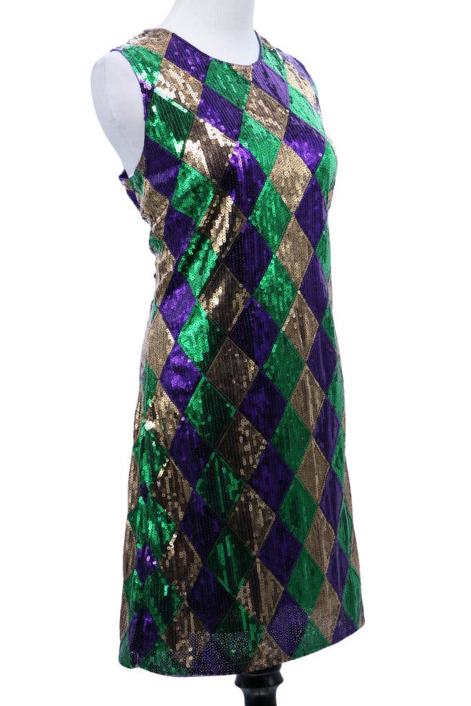 2571 - Mardi Gras Sequins Dress
