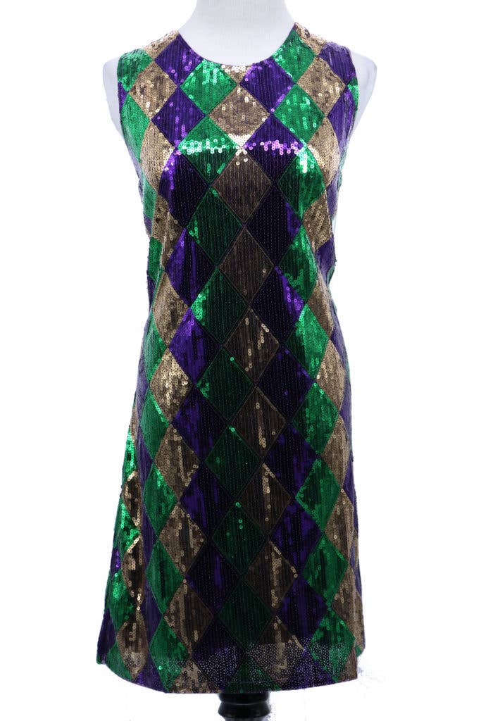 2571 - Mardi Gras Sequins Dress