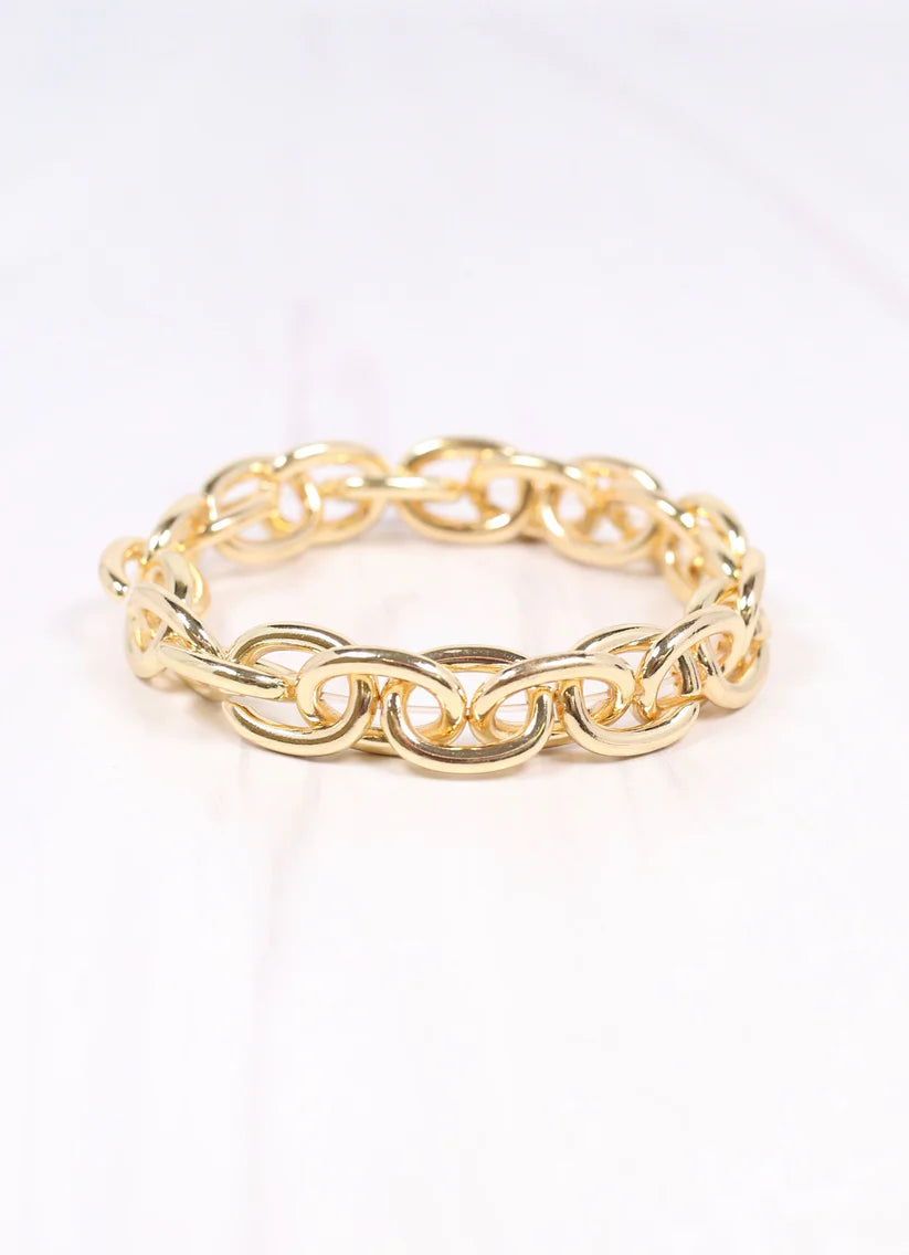 Gold Chain Stretch Bracelet