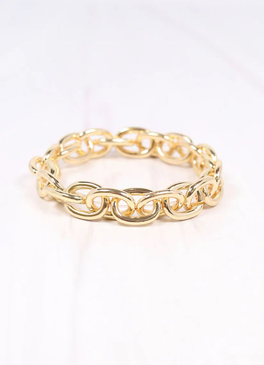 Gold Chain Stretch Bracelet