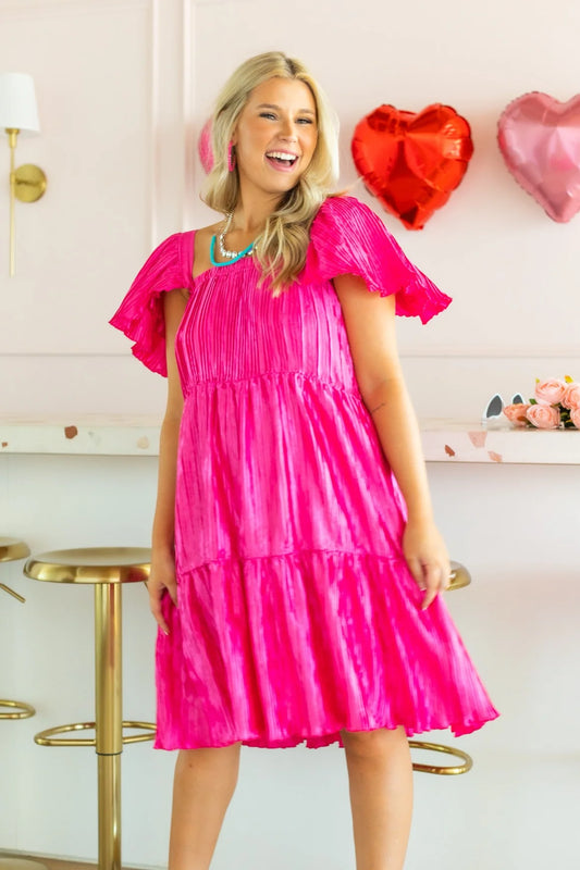 Hot Pink Versatile Dress