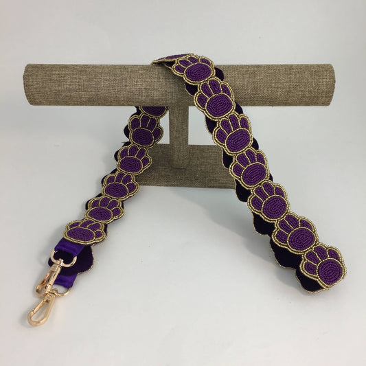 Beaded paw print purse strap PG