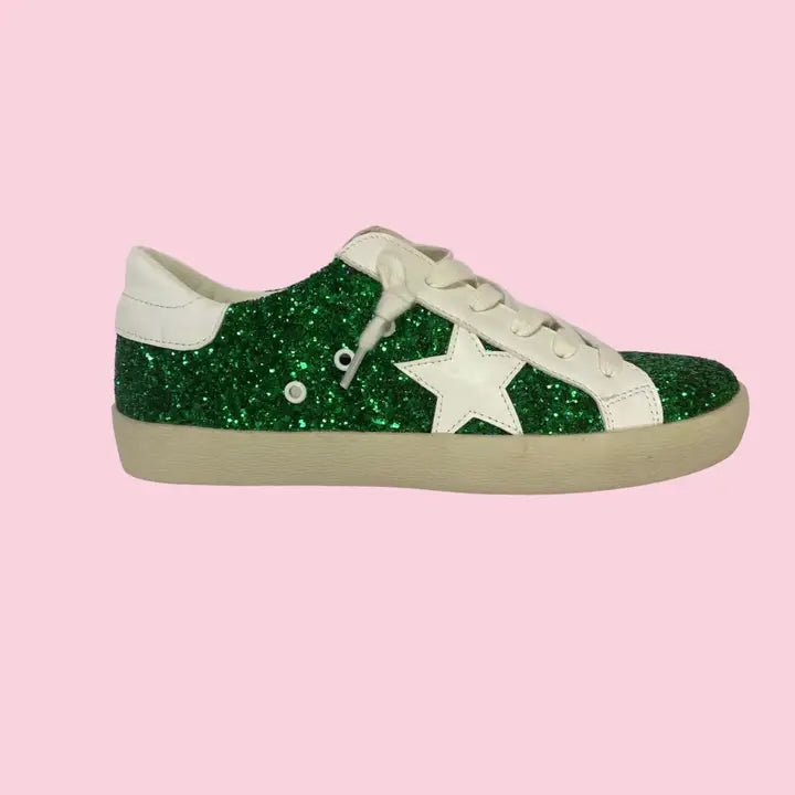 Green Glitter Sneakers